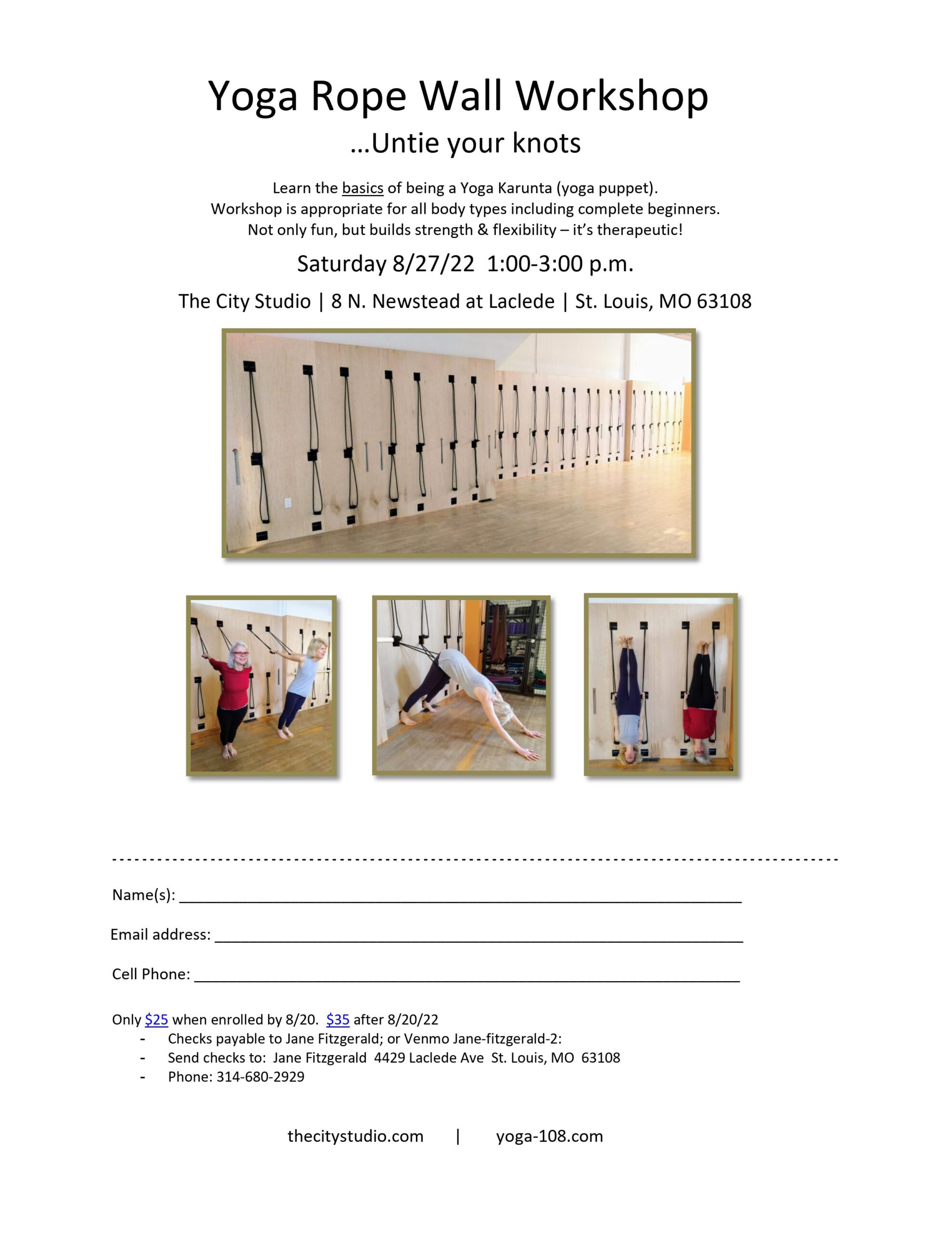 Yoga Rope Wall Workshop 8-27-22